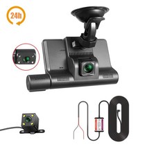 블랙박스 차량용 트럭 미니 외장형 가성비 2023 대시 캠 자동차 DVR 카메라 4 인치 풀 HD 1296P 드라이브, 04 24H with rear camera_02 32G
