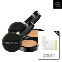 정샘물 롱웨어 누더 쿠션(리필용2개)(키즈로션5ml+수정패드1매), 색상:라이트, 단품