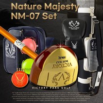 빅토리 파크골프채 NM-07 6종세트(파크골프채 골프백 파우치 볼빅공 볼마커 볼홀더), 월넛, 네이비&화이트, 네이비