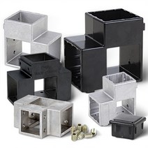 [나사] 각파이프 사각 조인트 브라켓 연결조립, 04_사각파이프 조인트 75 검정 2개