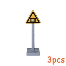 MOC 도시 신호등 도로 표지판 로드블록 속도 제한 DIY 빌딩 블록 장면 건설 미니 피그 액세서리, set-002