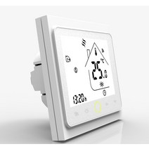 smart wifi thermostat temperature controller water electric warm floor heating water gas 보일러 works w, 하얀, 협력사, BHT-002-GBLW와이파이