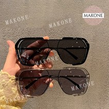 선글라스 방풍 안경 고글 디자인 자외선 차단 선그라스, 회색(케이스포함/로고없음)