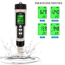 용존 수소 계량기 수질 검사기 디지털 PH 모니터 수족관 50% 방수 4 in 1 PH/ORP/H2 및 TE, [01] 4 in 1