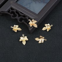 10pcs 선조 꽃 잎 포장 스크랩북에 대 한 금속 매력 DIY 쥬얼리 공예 랩 귀 액세서리, 07 12x15mm Gold 20pcs