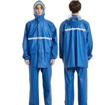 우비 판초 오토바이 자전거 배달 장화 두꺼운 방수 비옷 한 벌 남성과 여성 비옷과 바지 세트 사이클링 후드 하이킹 야외 비 재킷 착용