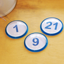 아트사인 아이넘버 번호판 테이블번호판 사물함번호판 캐비넷번호판 번호스티커, 10개입, 아이넘버(파랑)(1~10) 1310