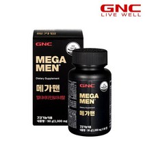 GNC 건강식품 비타민 비타민C GNC 메가맨 멀티비타민 앤 미네랄 (90정) 45일분, 상세 설명 참조, 단일옵션