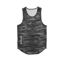 새로운 스포츠 남성 조끼 컬러 근육 피트니스 여름 모델 유럽 및 미국 빠른 건조 레저, 01 Gray camouflage_03 XL