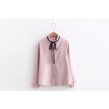 차이나카라셔츠 여성 긴 소매 봄가을 나비 결 학원 무드 와이드 루즈핏 이너 화이트 와이셔츠 2236430734