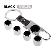 5pcs 자동차 타이어 밸브 캡 휠 스템 커버 렌치 키 체인 체리 tiggo7 pro, 은, 체리를 위해