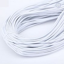 Meetee 45meters 2mm 라운드 탄성 로프 두꺼운 고무 밴드 DIY 만들기 야외 프로젝트 텐트 카약 보트 봉제 의류 액세서리, 01