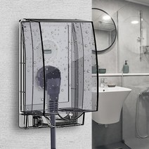 [욕실콘센트방수뚜껑] 힐링타임 투명 콘센트 방수 커버 덮개 가리개 욕실 소형 대형, 대형(블랙)
