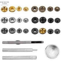 불박기 가죽 공예 불박 도장 기계 제작 인쇄 12.5mm 스냅 패스너 키트 금속 단추 스 터 드 4 설치 도구 옷 자 켓에 대 한 6 색, 150 pcs