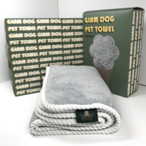 글램독 럭셔리 펫타월 90X60cm 대형 강아지 수건 고양이 목욕 후 털말리기 극세사 타월 중형견 대형견 애견타올