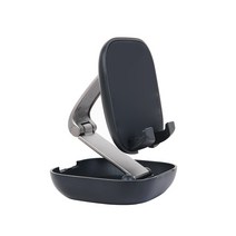 BiLe 갤럭시탭S6 10.5 알루미늄 스마트폰/태블릿 휴대용 거치대, 1개, BiLeTB320-블랙