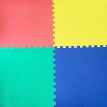 홈짐 폼 바닥 매트 기숙사 단열 방음 층간 소음 운동, 레드옐로블루그린_60x60x1.0cm 1 조각