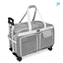 강아지카시트 애견 애완견 중형견 개유모차 개모차 다견 저상형 고양이 가드 반려견 소형견 펫 대형견 웨건, 그레이