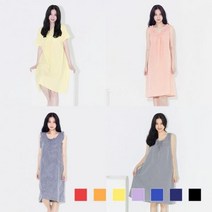 지지미원피스 롱 끈 민소매 반팔원피스