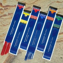 스테들러 Mars Lumochrom 2.0mm 칼라 홀더심 문구반점 샤프 필기구 수입 펜 고급펜 연필, 2red