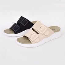 푹신한 쿠션 데일리 버클 슬리퍼