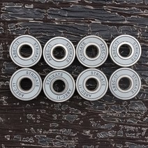 WONIBEAR 8PCS 스케이트보드 롱보드 S608 ABEC-11 고속 베어링_01, WNB 01-07 그레이