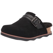 Clarks 남성용 Brynn 슬라이드 클로그 블랙 스웨이드