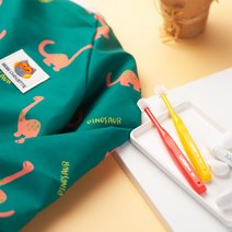 치까뿌까 유아 360도 아기칫솔 돌아기칫솔 미세모 턱받이 미술가운, 2단계(3p)+세안가운(s)