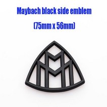 3D 마이바흐 사이드 엠블럼 ABS 자동차 로고 스티커 후면 범퍼 테일 도어 트렁크 액세서리 1 개, Maybach black+side emblem