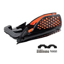 motocross 핸드바 핸드 가드 보호 오토바이 흙 구덩이 자전거 atv 쿼드 22mm 핸드 가드 enduro, 블랙 오렌지