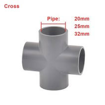 콤비락 파이프 스텐 모듈 앵글 컨넥터 내경 20/25/32mm 3 방향/4 방향 차원 Pvc 커넥터 급수 파이프 피팅, 07 G_03 I.D 32mm