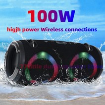 100W 고출력 무선 TWS 서브 우퍼 방수 블루투스 스피커 RGB, 큰 사이즈2