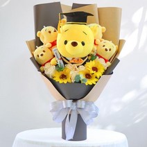 인형 꽃다발 곰인형 유치원 어린이집 초등학교 졸업식 선물, (소8개대1개)영자신문