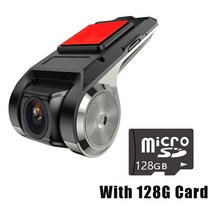 차량 블랙박스 채널 1 2 후방 카메라대시 캠 ADAS 자동차 DVR 비디오 HD 720P USB TF 카드 안드로이드 멀티, 04 With 128G Card