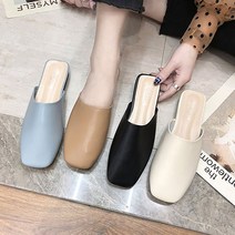사계절 단정 단아한 사각코 여성 슬리퍼 오피스코디