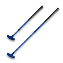 골프 퍼터 조절 양면 클럽 신축성 골프 퍼터 연습 클럽, 푸른