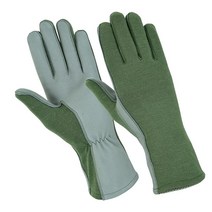 ONETAC OUTDOOR Nomex Flight Flyers 장갑 파일럿 내화성 블랙 그린 탠(그린 XS), Green_Medium (Pack of 1)