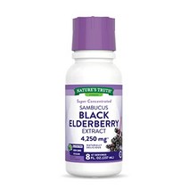 자연의 진리 블랙 엘더베리 추출물 4250mg | 8온스 시럽 | 슈퍼 농축 삼부커스 보충제 | 비건 비 GMO 글루텐 프리