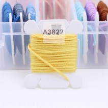 [밝은노랑A3822]_바느질_4M_DIY_실팔찌_십자수_칼라실_프랑스_100개[낱개수량확인] 9C49, 100개[낱개수량확인]