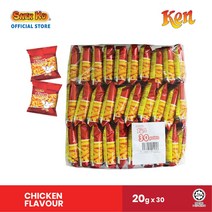 말레이시아 스넥쿠 치킨맛 과자 Snek Ku Chicken Snacks 20gx30개, 30개, 20g