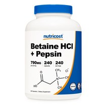 Nutricost 뉴트리코스트 베타인 HCI 펩신 790mg 240캡슐