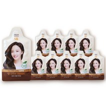 댕기머리 더 편한 샴푸형 염색 30g 7호 흑색, 진한갈색, 10개