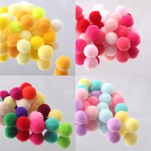 (900개입)1.5cm 고탄력 믹스 폼폼이 방울솜 털방울 털공, 핑크믹스 900pcs