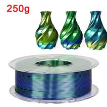 1 PLA 3D 프린터 필라멘트 1.75mm 250G 승화 제품 3d 인쇄용 플라스틱 소재 3 색 실크 삼색 pla, 7.Gold Green Blue