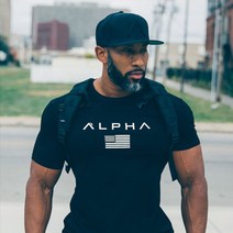 페타리지 어깨넓어보이는 알파머슬핏 반팔티