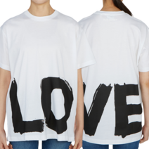 버버리 러브 오버사이즈 CARRICK LOVE PRINT 8037303 A1464 여자 반팔티셔츠
