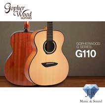 [고퍼우드] 어쿠스틱기타 G110 NS 무광 OM바디 / 탑스프루스 입문용 통기타, 단품
