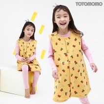 토토와모모 유아 어린이 공용 보온 오픈 수면 조끼 슬리핑 누빔 /P폭스프랜즈(삼중직)