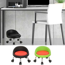 좌식 바퀴 낮은 등받이 앉은뱅이 패션 의자 스툴 체어 _[마크트], 그린