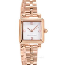 [해외]명품마크제이콥스시계70015081 MARC JACOBS Womens Petite Rose Gold Watch White Square Dial Stainless Steel Band